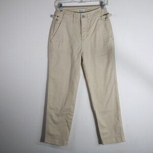 Rowan Jalen Utility Trouser Womens 26 Bone Ankle Cotton Stretch Utility Neutral